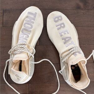 Adidas x Pharrell Williams Human Race Beige and Gray Men’s Sneakers Sz 12